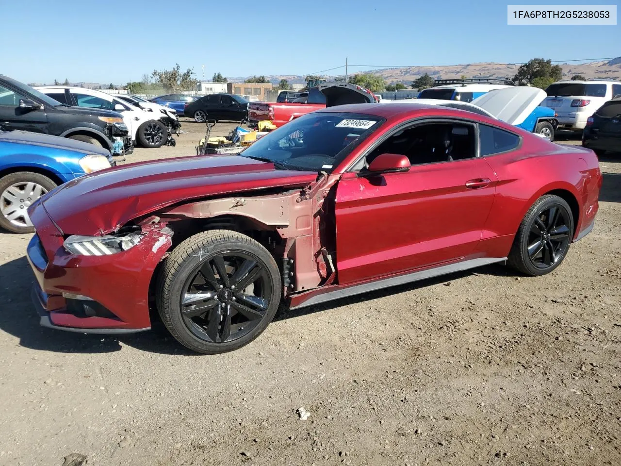 2016 Ford Mustang VIN: 1FA6P8TH2G5238053 Lot: 73249664