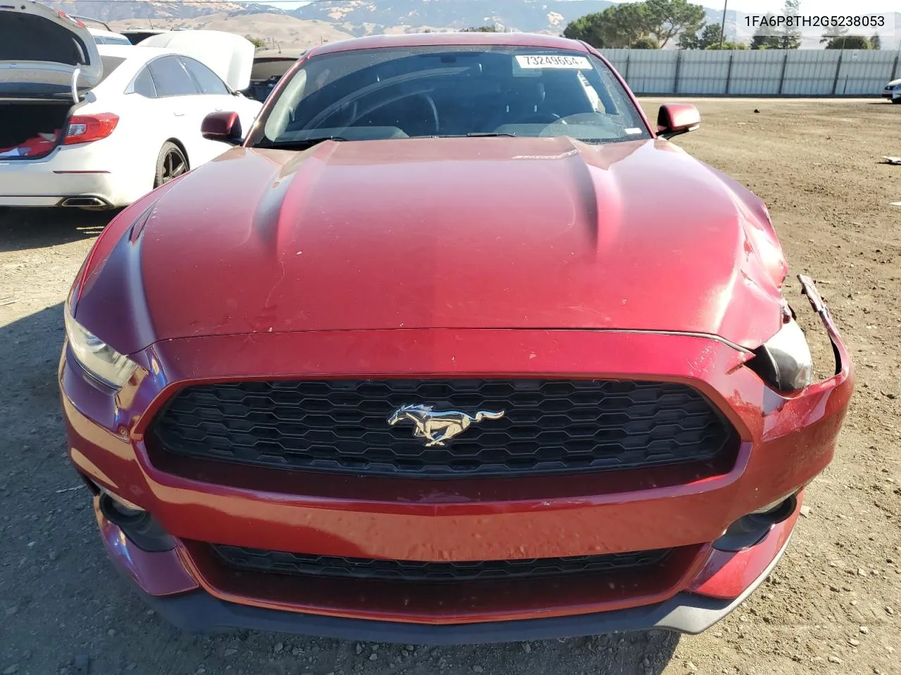 2016 Ford Mustang VIN: 1FA6P8TH2G5238053 Lot: 73249664