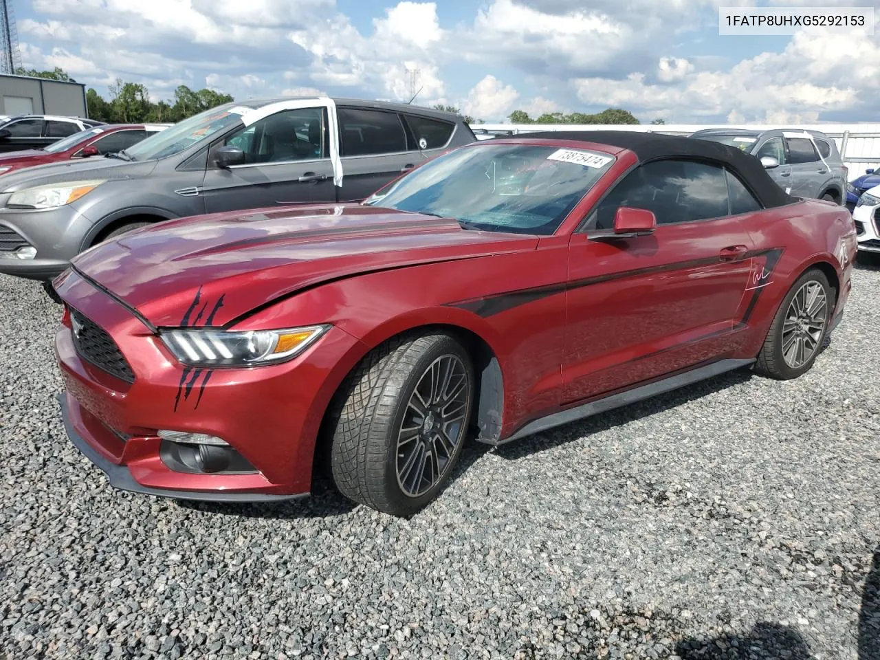 2016 Ford Mustang VIN: 1FATP8UHXG5292153 Lot: 73875474