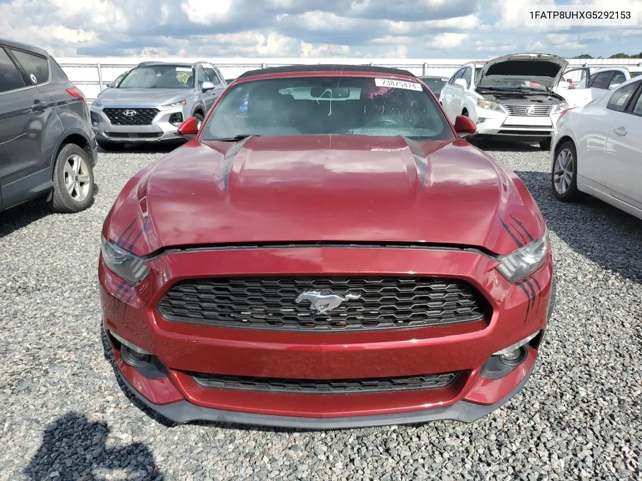 2016 Ford Mustang VIN: 1FATP8UHXG5292153 Lot: 73875474