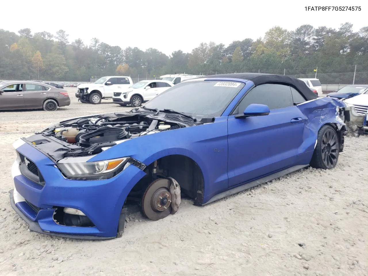 2016 Ford Mustang Gt VIN: 1FATP8FF7G5274575 Lot: 73932094