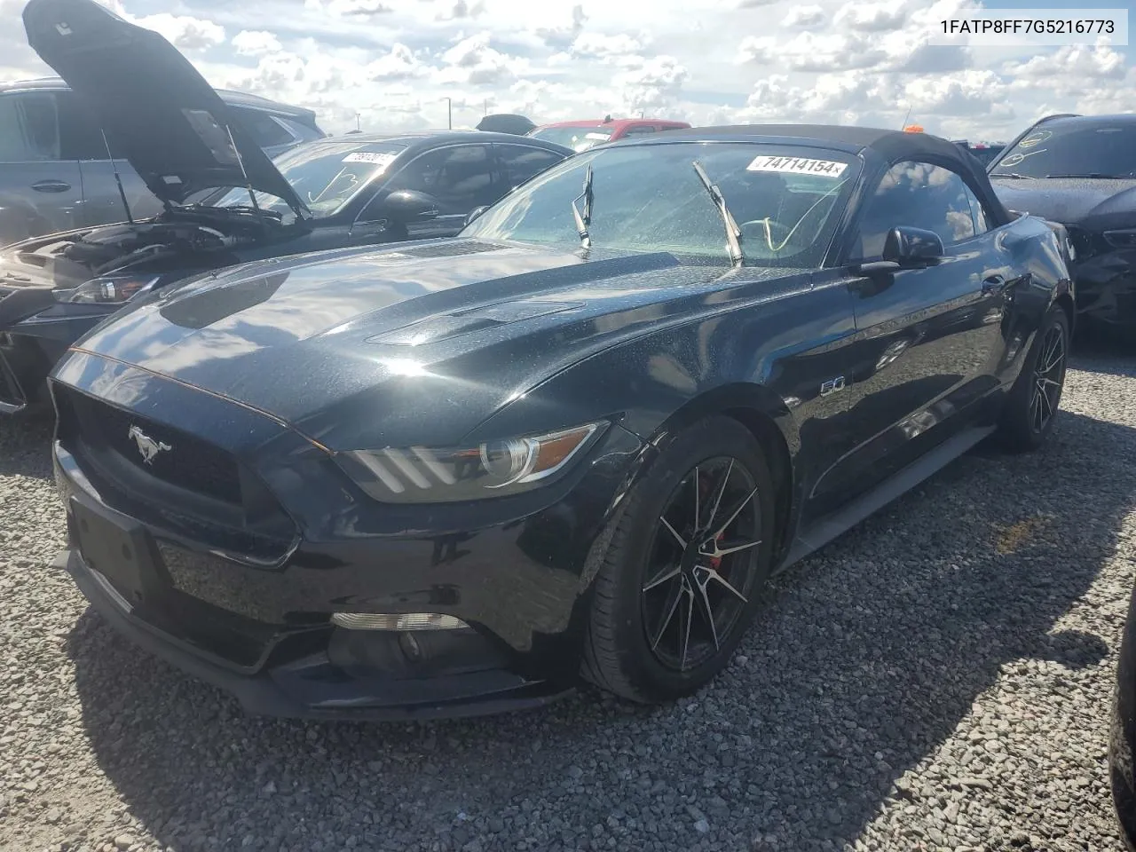 2016 Ford Mustang Gt VIN: 1FATP8FF7G5216773 Lot: 74714154