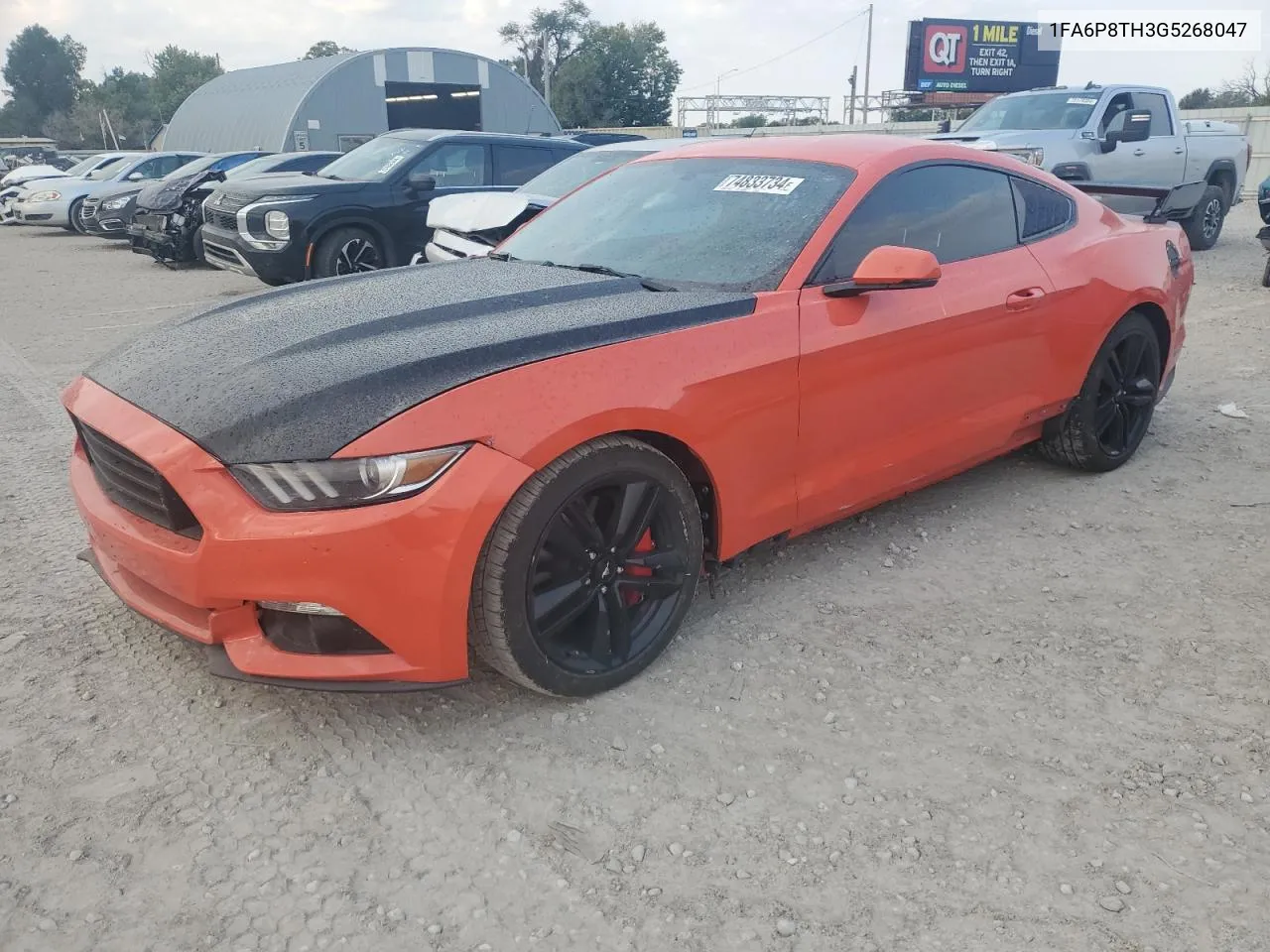 2016 Ford Mustang VIN: 1FA6P8TH3G5268047 Lot: 74833734