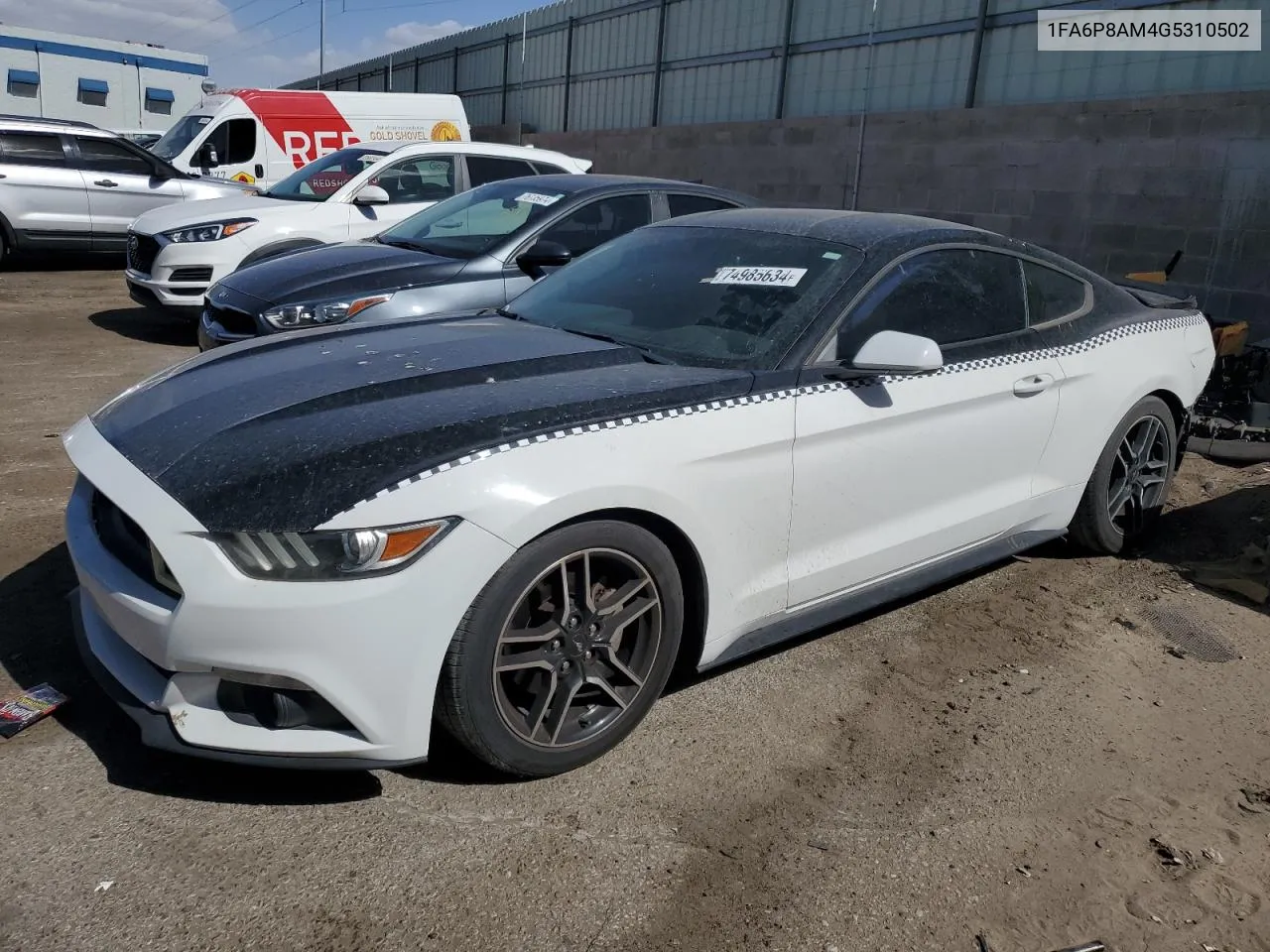 2016 Ford Mustang VIN: 1FA6P8AM4G5310502 Lot: 74985634