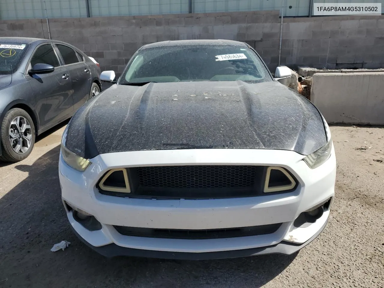 2016 Ford Mustang VIN: 1FA6P8AM4G5310502 Lot: 74985634