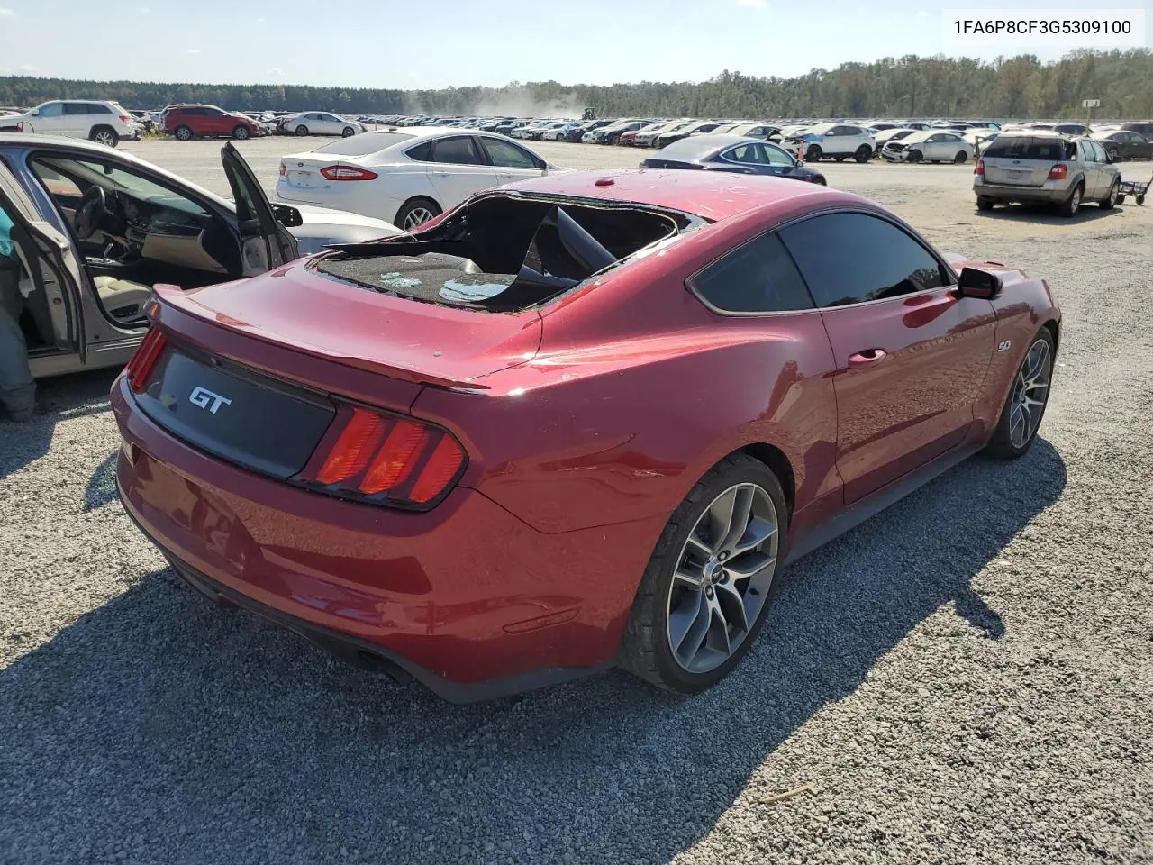 2016 Ford Mustang Gt VIN: 1FA6P8CF3G5309100 Lot: 75092804