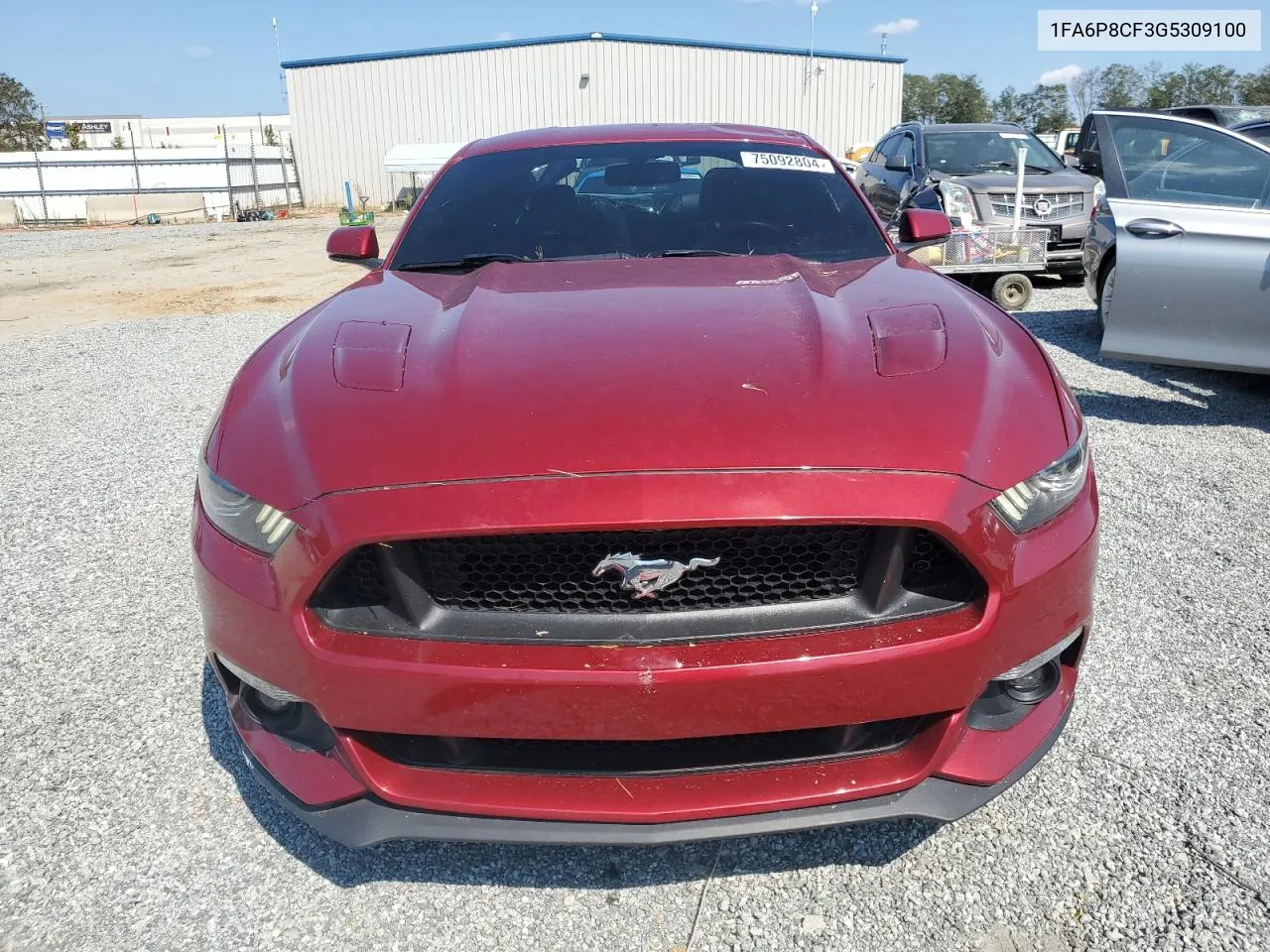 2016 Ford Mustang Gt VIN: 1FA6P8CF3G5309100 Lot: 75092804