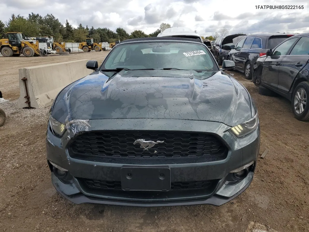 2016 Ford Mustang VIN: 1FATP8UH8G5222165 Lot: 75736404