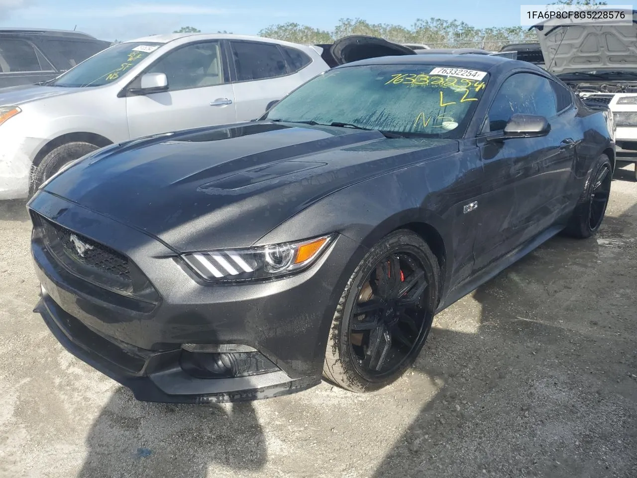 2016 Ford Mustang Gt VIN: 1FA6P8CF8G5228576 Lot: 76332254