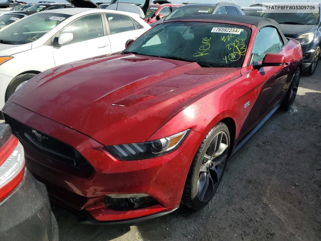 2016 Ford Mustang Gt VIN: 1FATP8FF8G5309706 Lot: 76592234