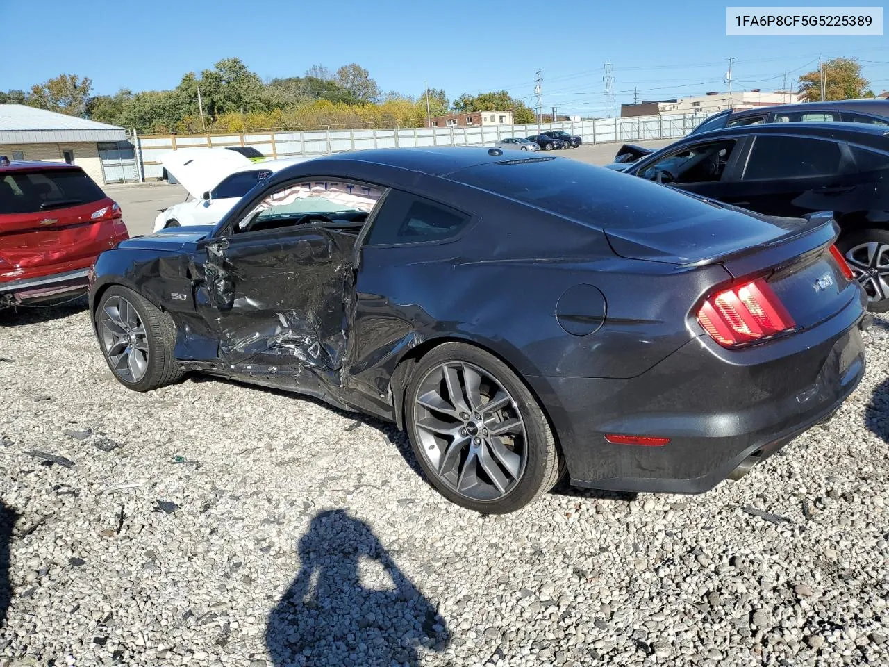 2016 Ford Mustang Gt VIN: 1FA6P8CF5G5225389 Lot: 76666514