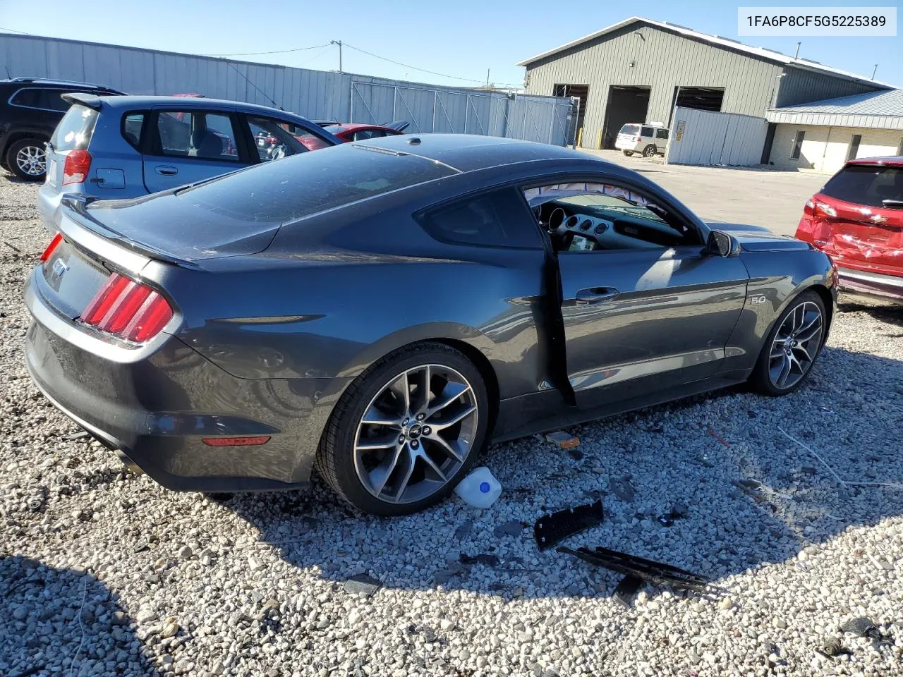 2016 Ford Mustang Gt VIN: 1FA6P8CF5G5225389 Lot: 76666514