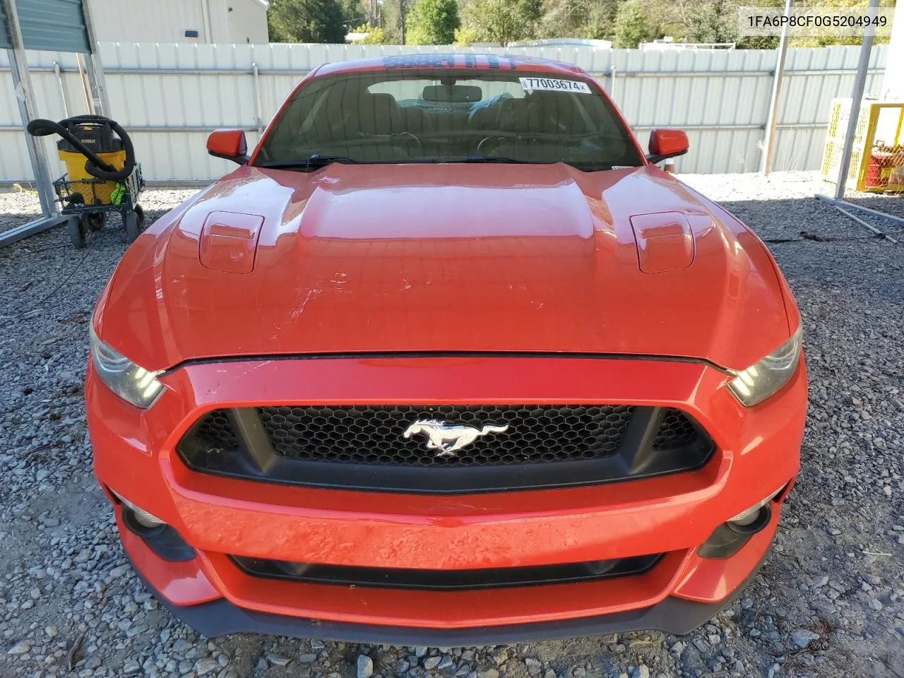 2016 Ford Mustang Gt VIN: 1FA6P8CF0G5204949 Lot: 77003674