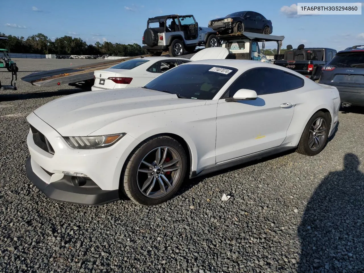 2016 Ford Mustang VIN: 1FA6P8TH3G5294860 Lot: 77407074