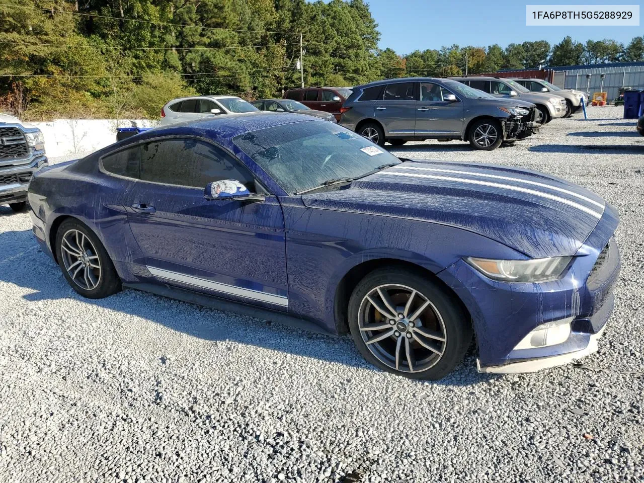 2016 Ford Mustang VIN: 1FA6P8TH5G5288929 Lot: 77451534