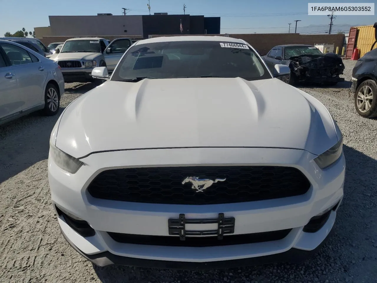 2016 Ford Mustang VIN: 1FA6P8AM6G5303552 Lot: 77466944