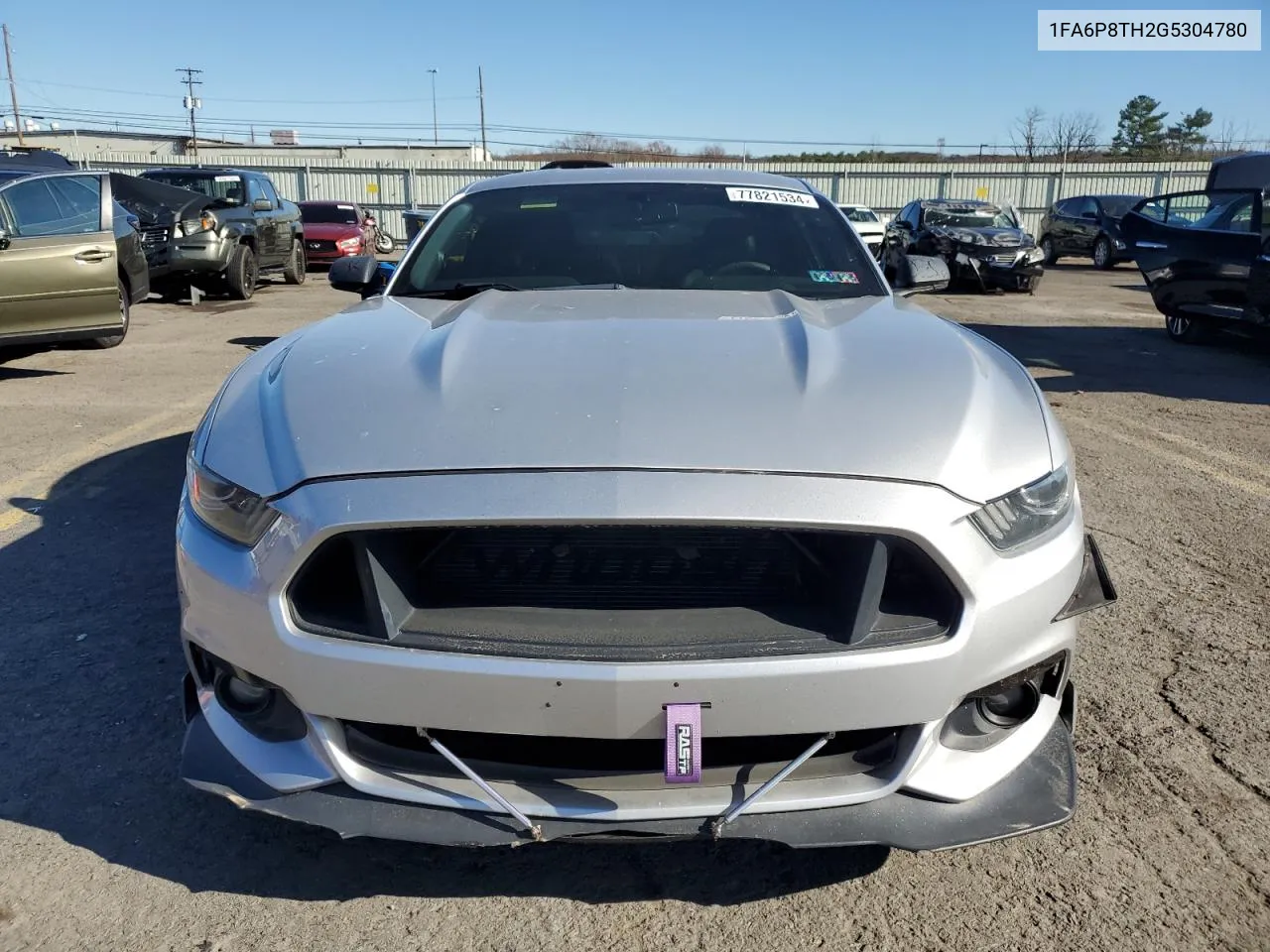 2016 Ford Mustang VIN: 1FA6P8TH2G5304780 Lot: 77821534