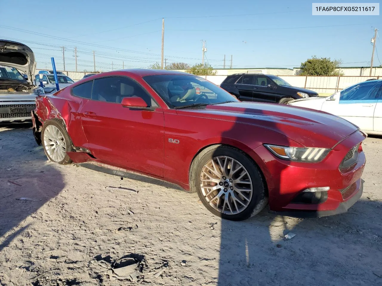 2016 Ford Mustang Gt VIN: 1FA6P8CFXG5211617 Lot: 79672454