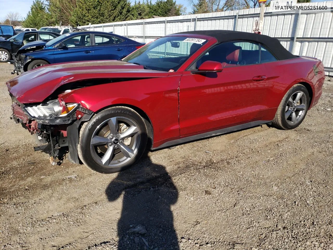 2016 Ford Mustang VIN: 1FATP8EM8G5251600 Lot: 80391784