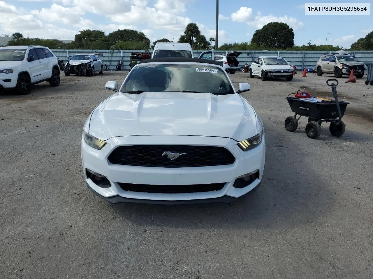 2016 Ford Mustang VIN: 1FATP8UH3G5295654 Lot: 80616504