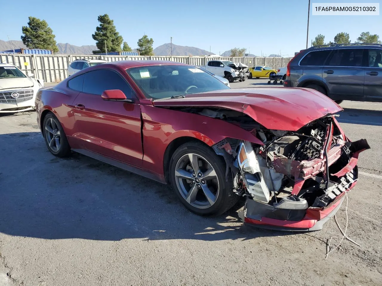 2016 Ford Mustang VIN: 1FA6P8AM0G5210302 Lot: 80761234