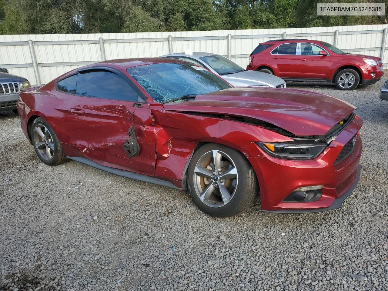 2016 Ford Mustang VIN: 1FA6P8AM7G5245385 Lot: 81076754