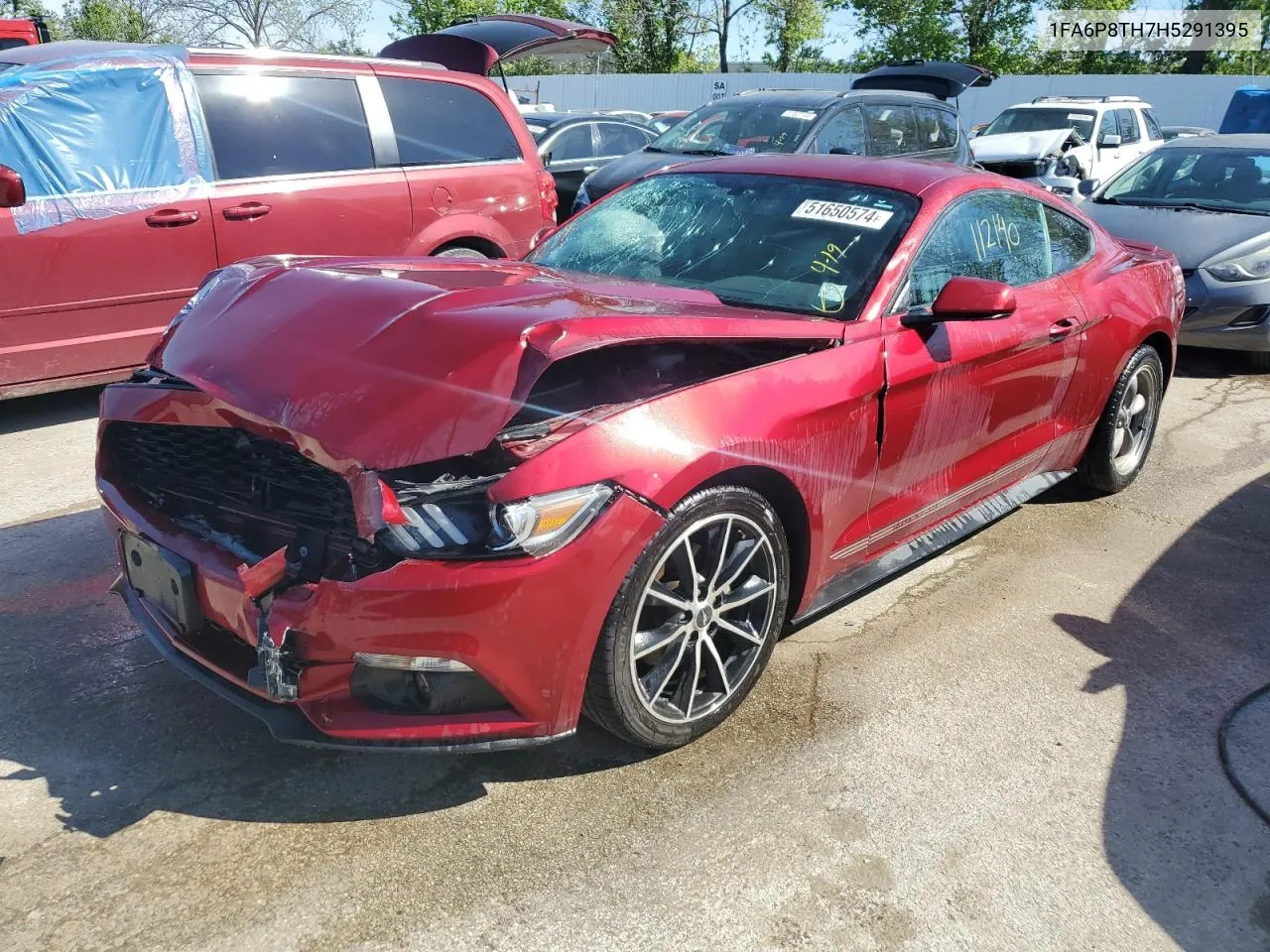 2017 Ford Mustang VIN: 1FA6P8TH7H5291395 Lot: 51650574