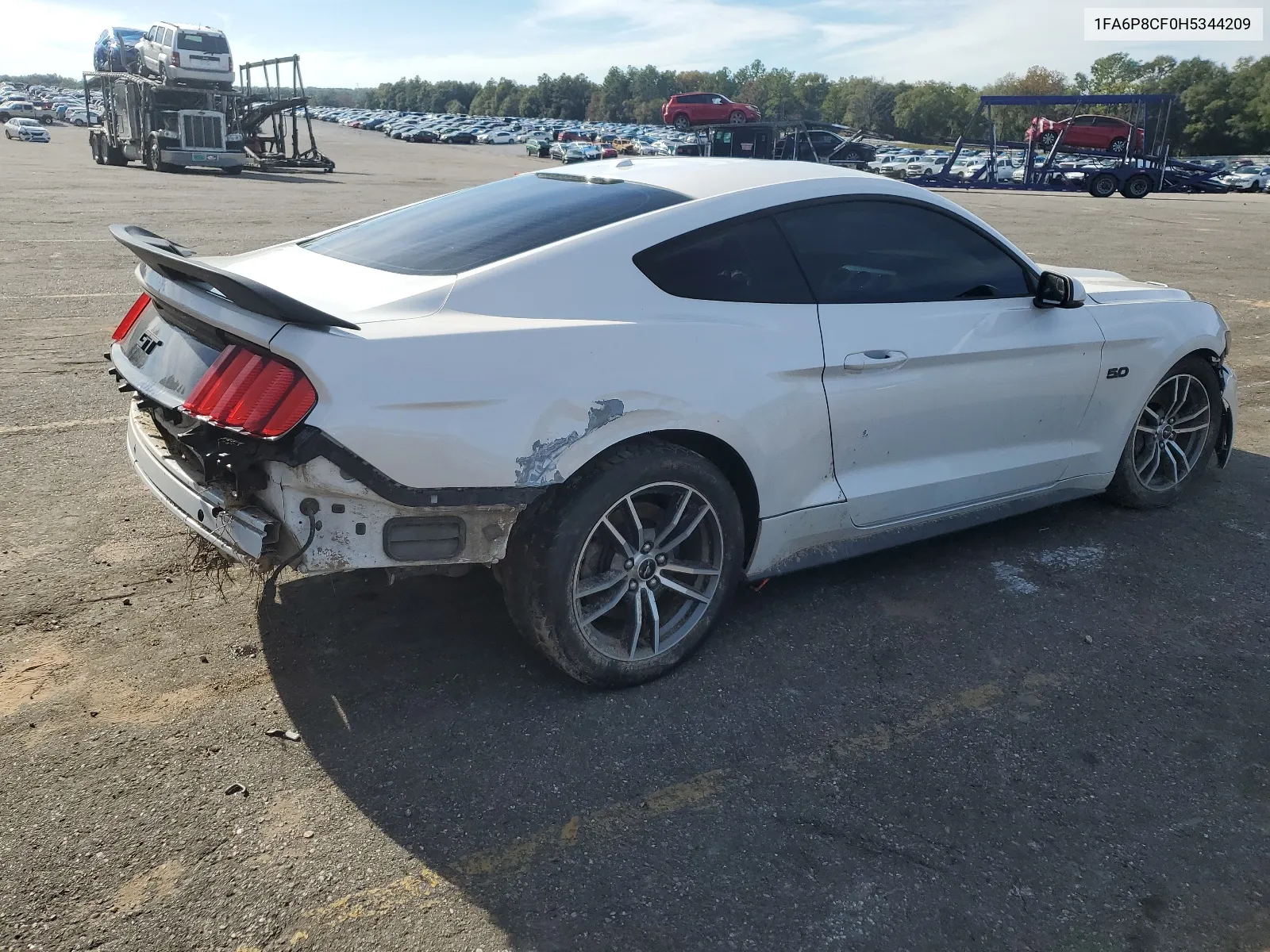 2017 Ford Mustang Gt VIN: 1FA6P8CF0H5344209 Lot: 56618794