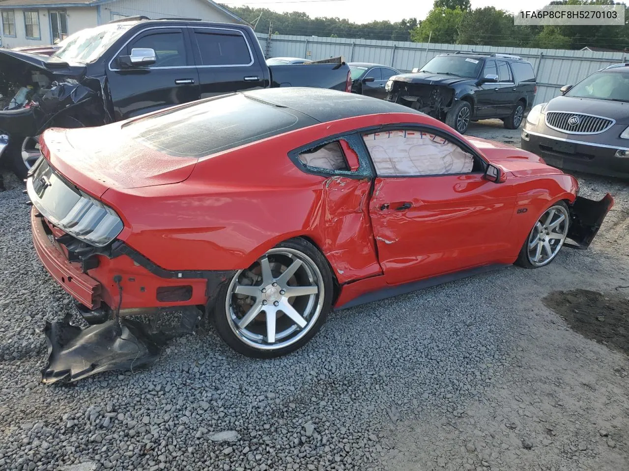 2017 Ford Mustang Gt VIN: 1FA6P8CF8H5270103 Lot: 62726624