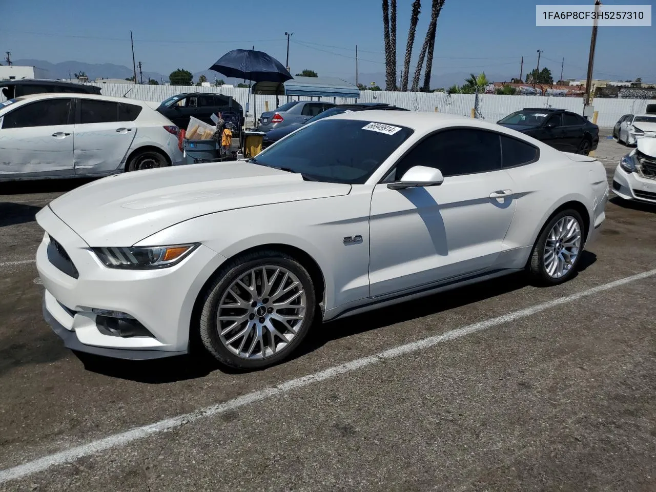 2017 Ford Mustang Gt VIN: 1FA6P8CF3H5257310 Lot: 66949914