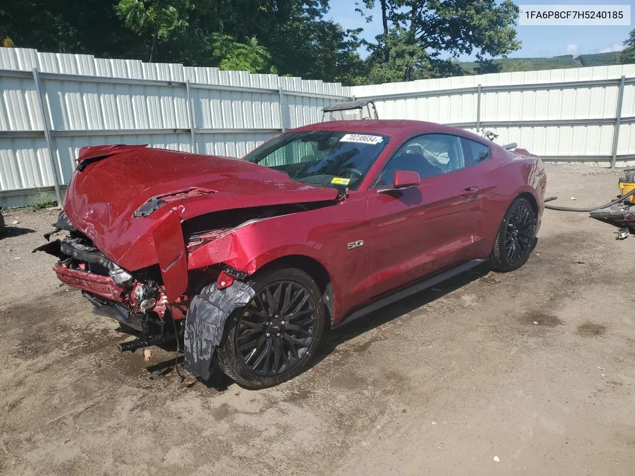 2017 Ford Mustang Gt VIN: 1FA6P8CF7H5240185 Lot: 70238654