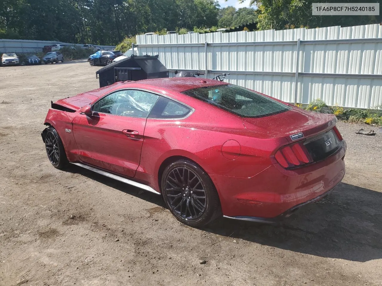 2017 Ford Mustang Gt VIN: 1FA6P8CF7H5240185 Lot: 70238654