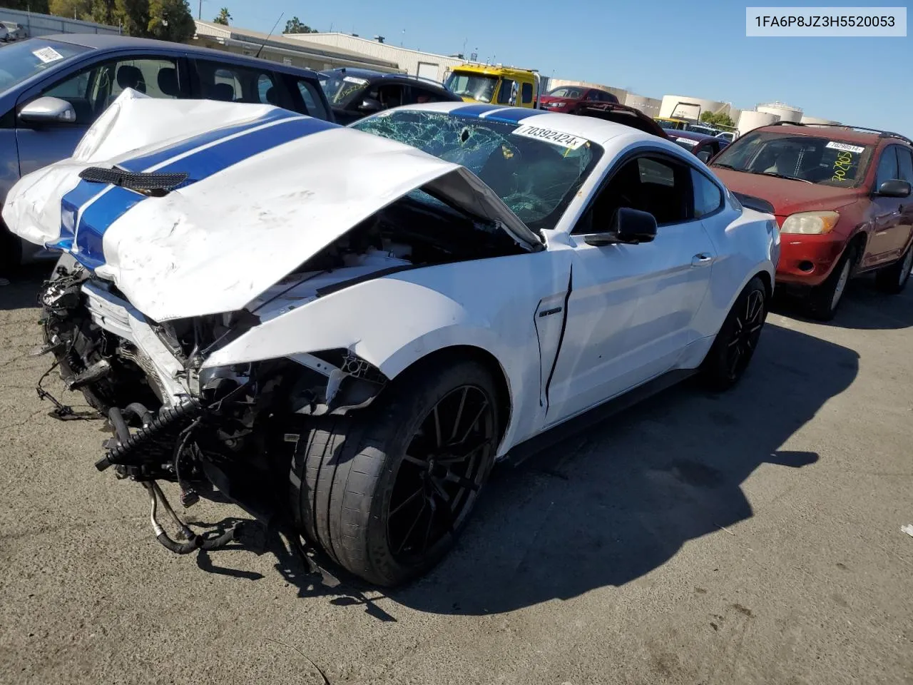 2017 Ford Mustang Shelby Gt350 VIN: 1FA6P8JZ3H5520053 Lot: 70392424