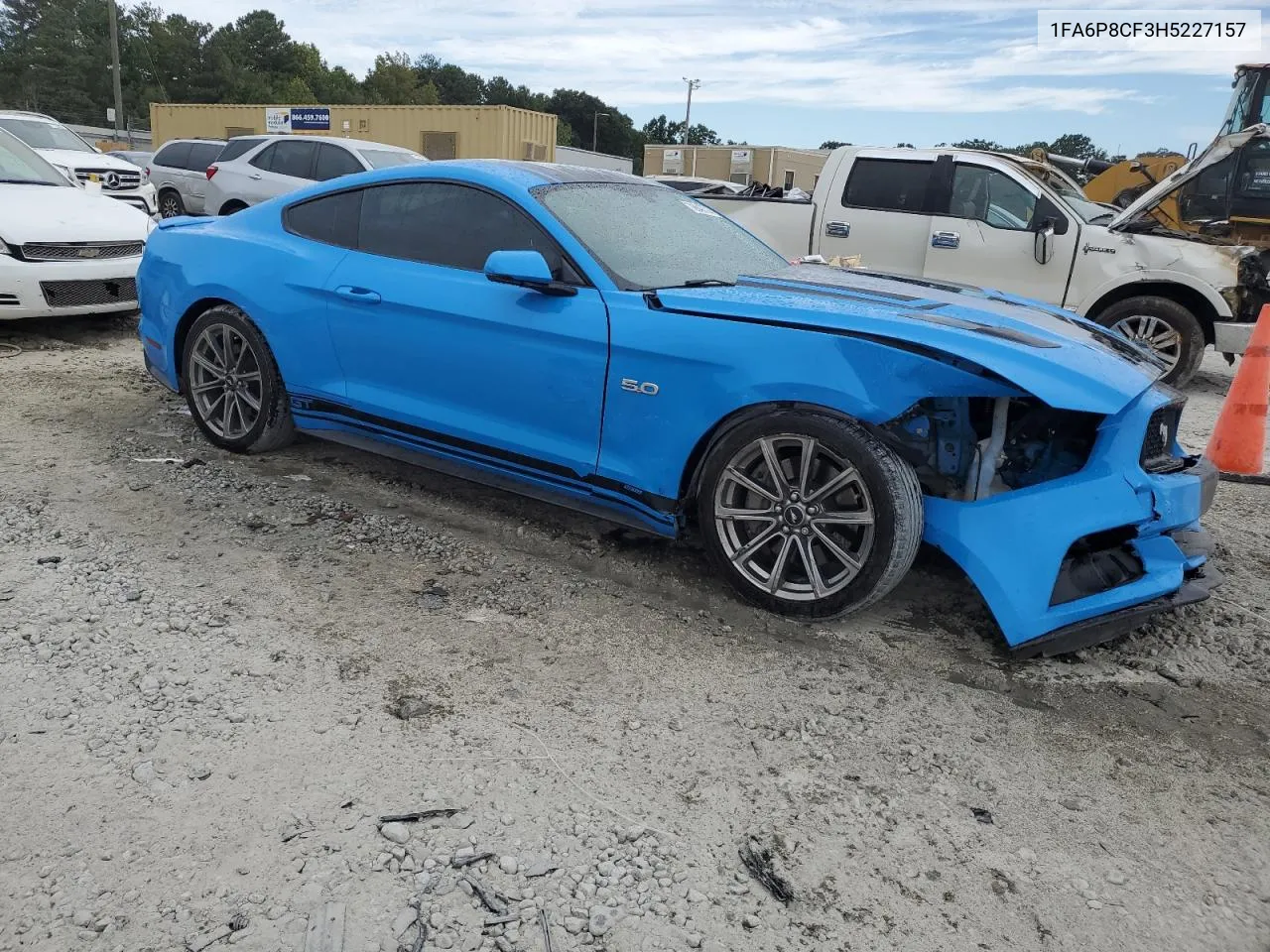 2017 Ford Mustang Gt VIN: 1FA6P8CF3H5227157 Lot: 70642714