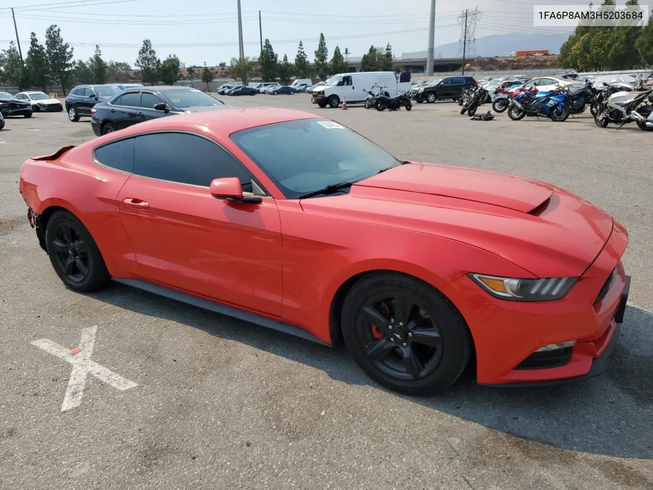 2017 Ford Mustang VIN: 1FA6P8AM3H5203684 Lot: 70844554