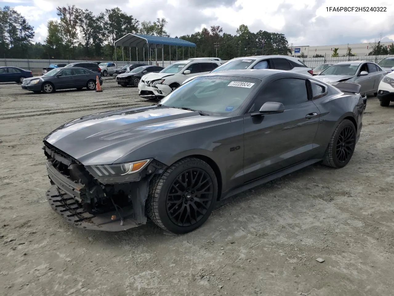 2017 Ford Mustang Gt VIN: 1FA6P8CF2H5240322 Lot: 72228524