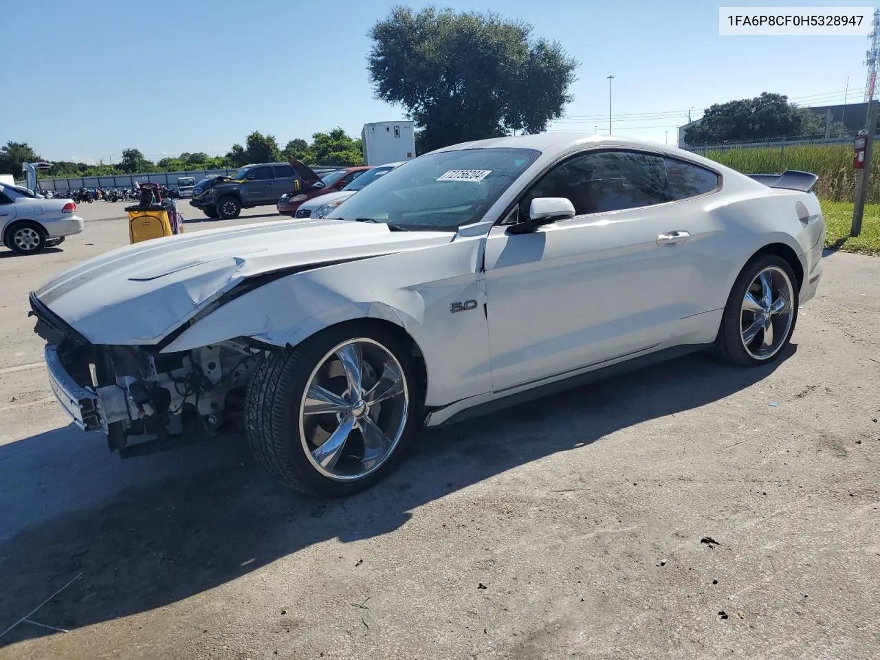 2017 Ford Mustang Gt VIN: 1FA6P8CF0H5328947 Lot: 72756204