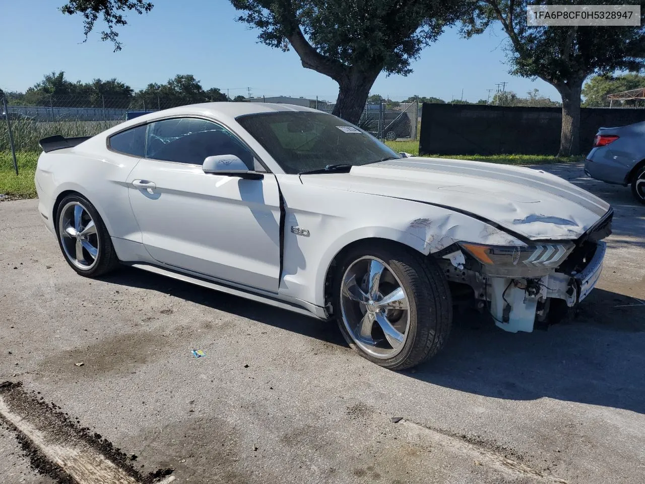 2017 Ford Mustang Gt VIN: 1FA6P8CF0H5328947 Lot: 72756204