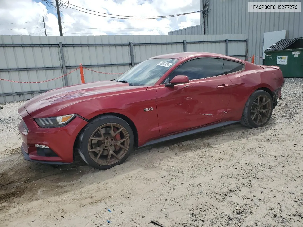 2017 Ford Mustang Gt VIN: 1FA6P8CF8H5277276 Lot: 72992254