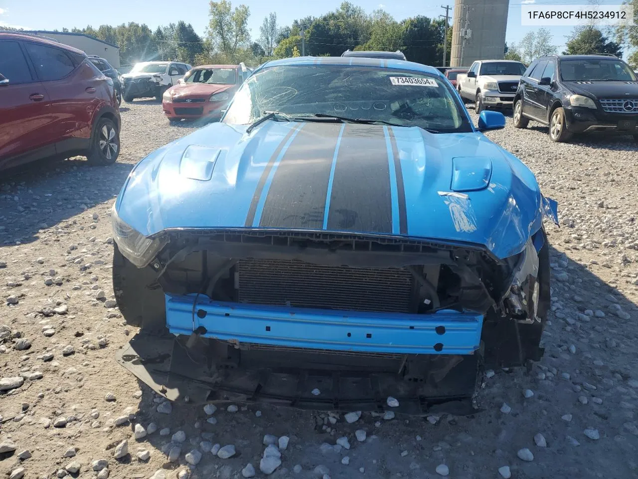 2017 Ford Mustang Gt VIN: 1FA6P8CF4H5234912 Lot: 73403654