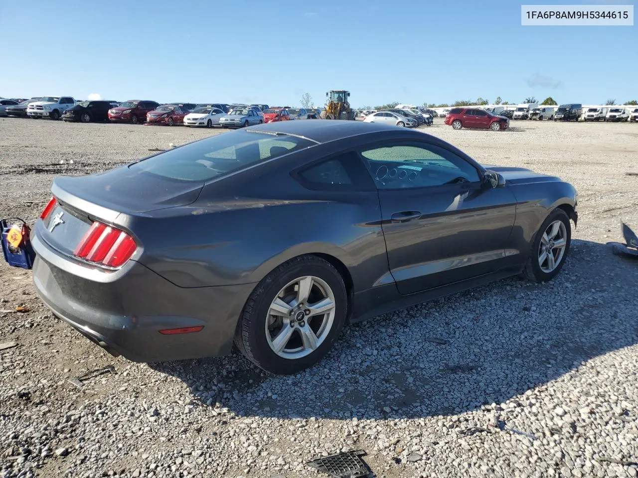 2017 Ford Mustang VIN: 1FA6P8AM9H5344615 Lot: 73694704