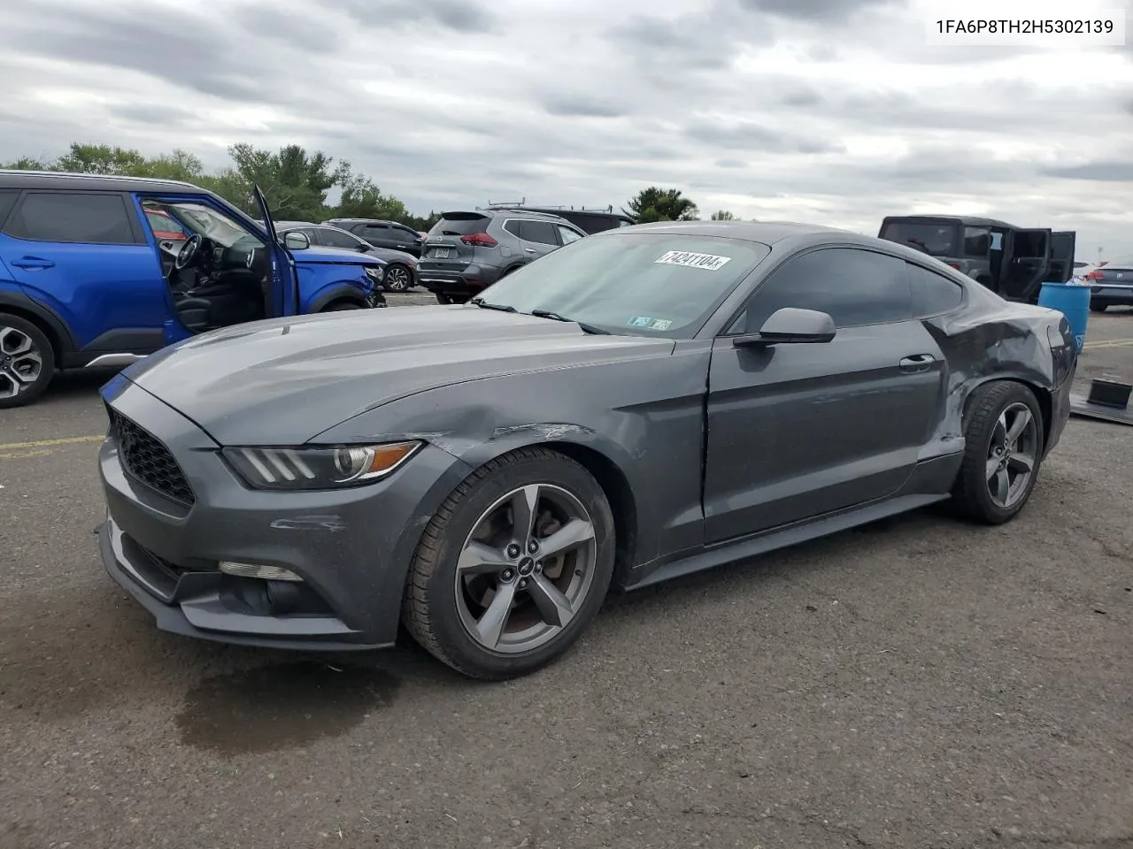 2017 Ford Mustang VIN: 1FA6P8TH2H5302139 Lot: 74241104