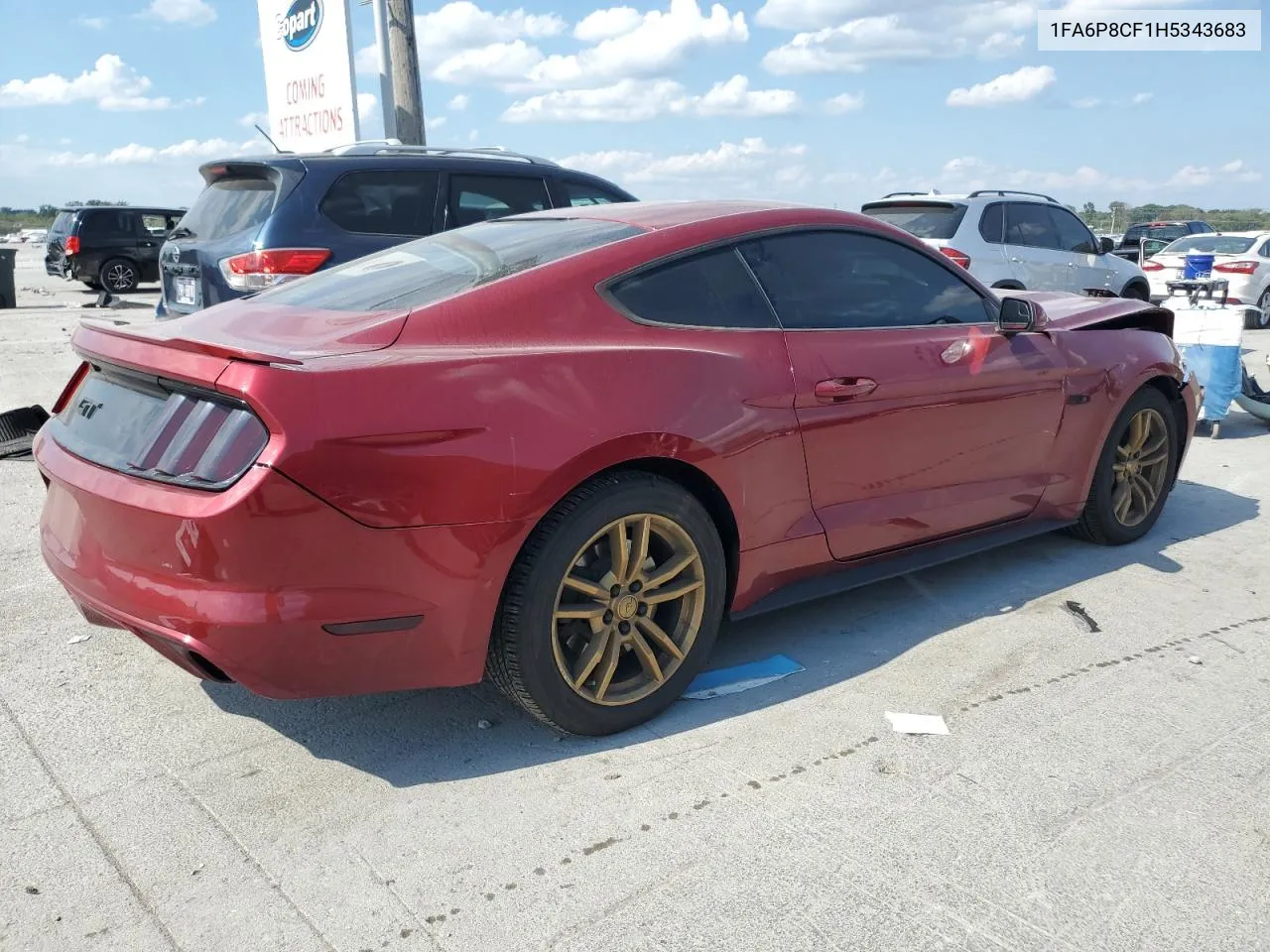 2017 Ford Mustang Gt VIN: 1FA6P8CF1H5343683 Lot: 74387644