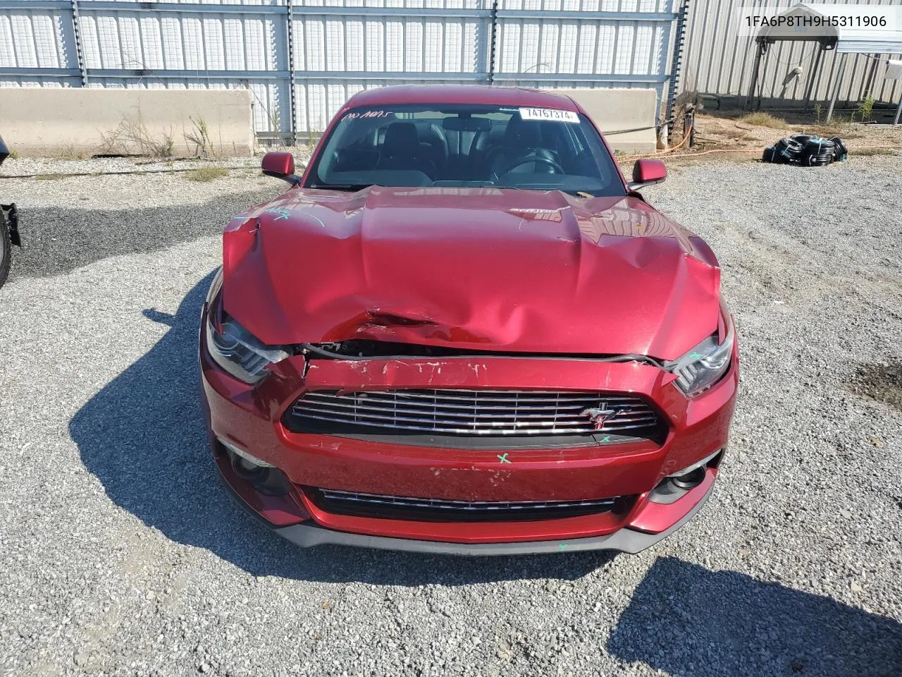 2017 Ford Mustang VIN: 1FA6P8TH9H5311906 Lot: 74767374