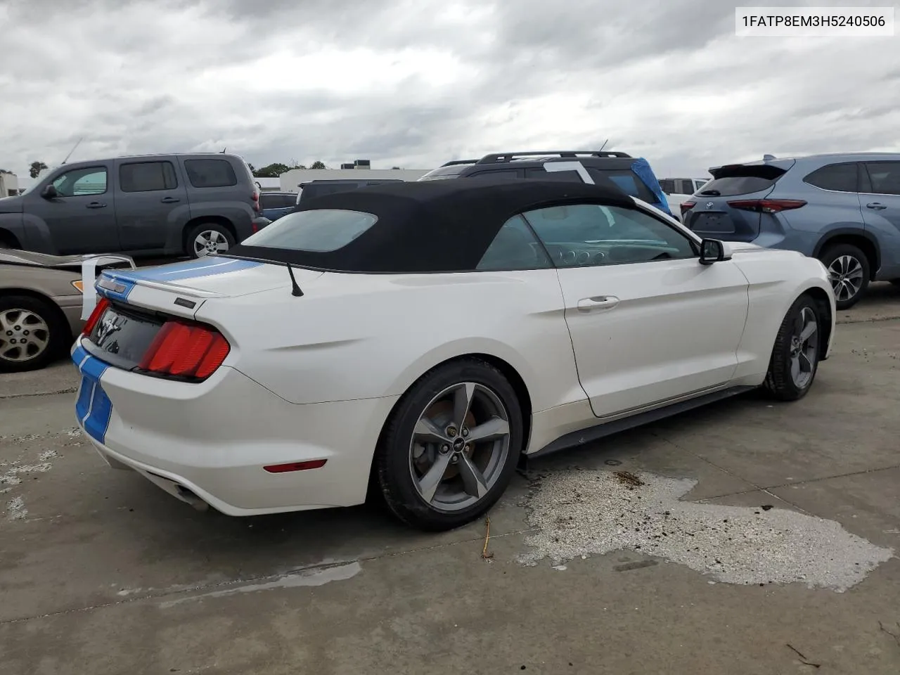 2017 Ford Mustang VIN: 1FATP8EM3H5240506 Lot: 75122634