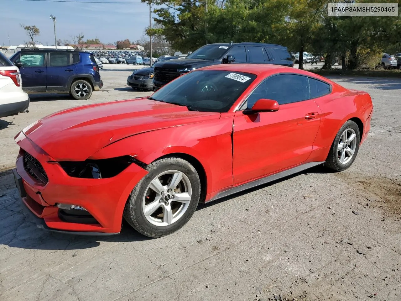 2017 Ford Mustang VIN: 1FA6P8AM8H5290465 Lot: 77099874