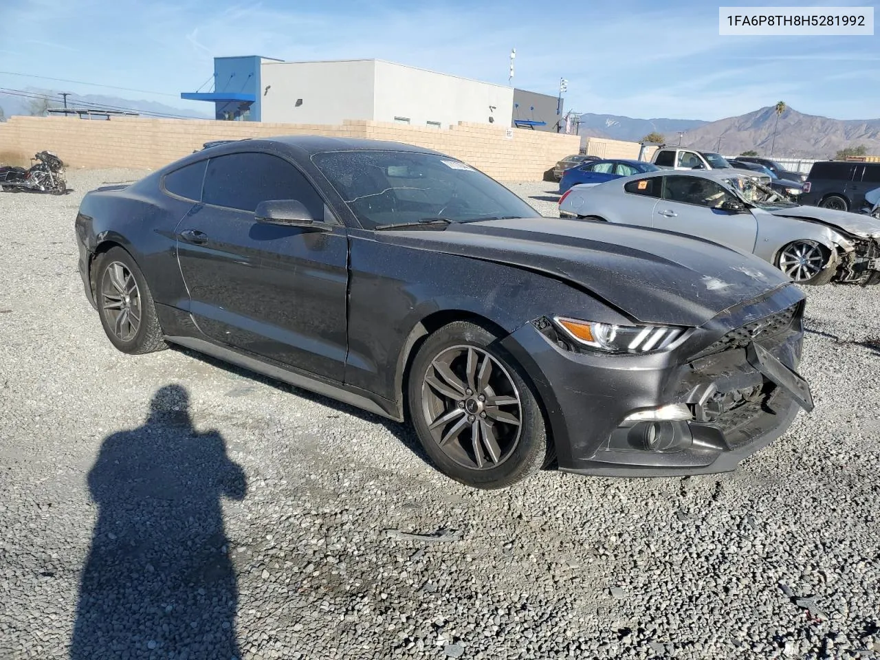 2017 Ford Mustang VIN: 1FA6P8TH8H5281992 Lot: 77117044