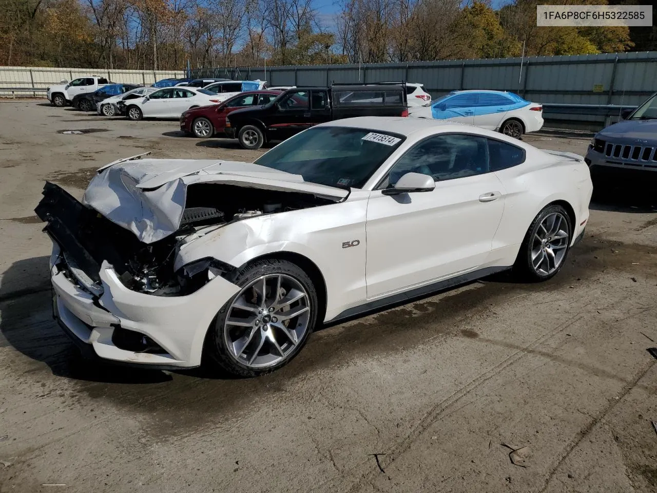 2017 Ford Mustang Gt VIN: 1FA6P8CF6H5322585 Lot: 77415514