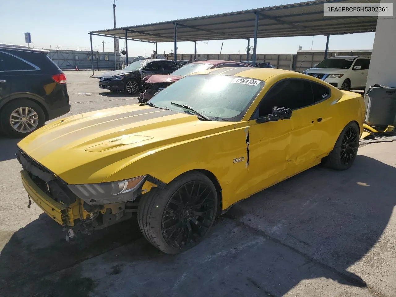 2017 Ford Mustang Gt VIN: 1FA6P8CF5H5302361 Lot: 77969184