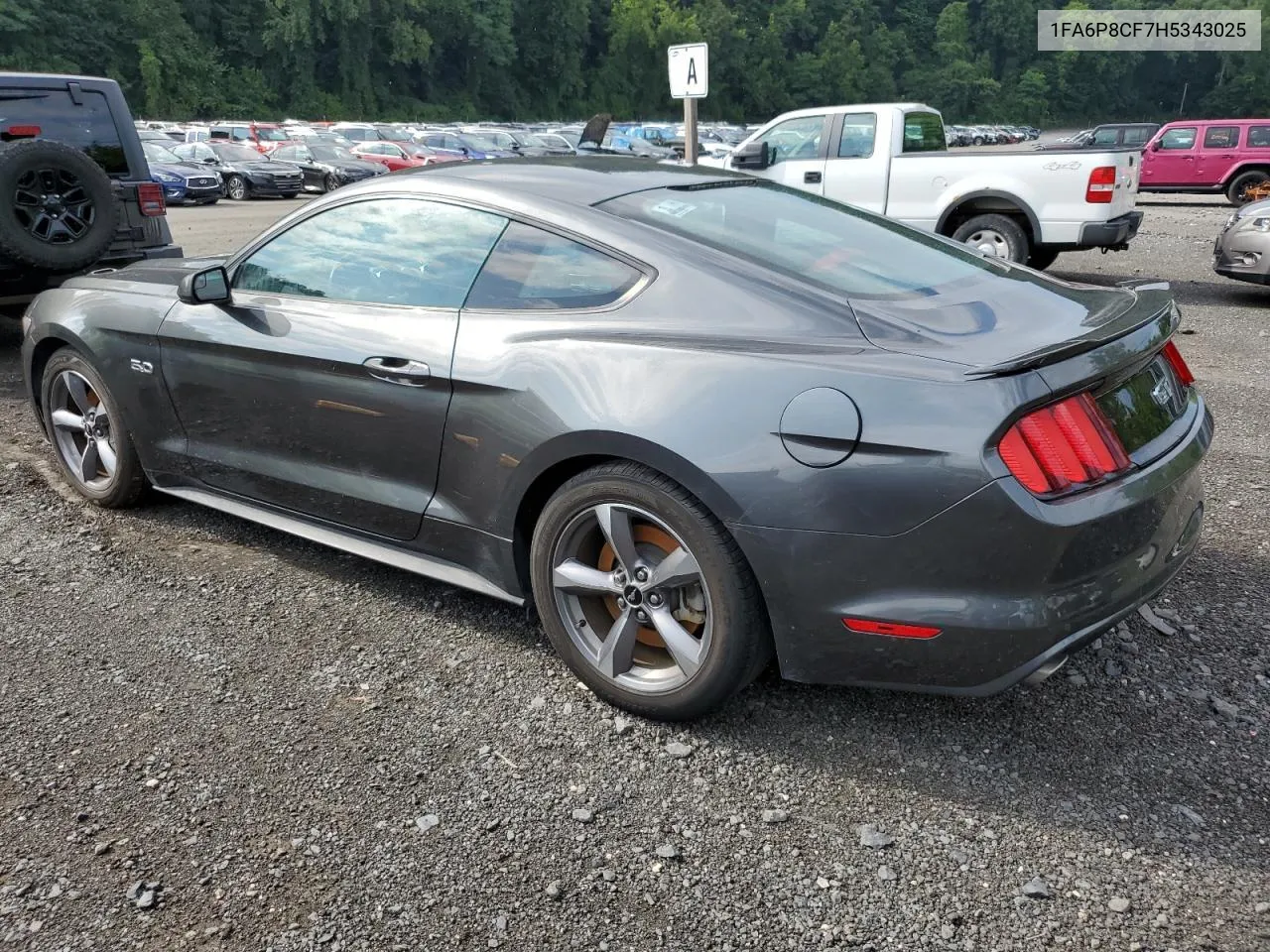 2017 Ford Mustang Gt VIN: 1FA6P8CF7H5343025 Lot: 78399824